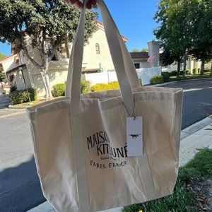 MAISON KITSUNÉ Olympia Le-Tan Palais Royal Tote